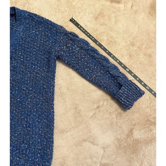 Anrienne Vittadini Blue Speckled V Neck Sweater SZ Small - Picture 7 of 11